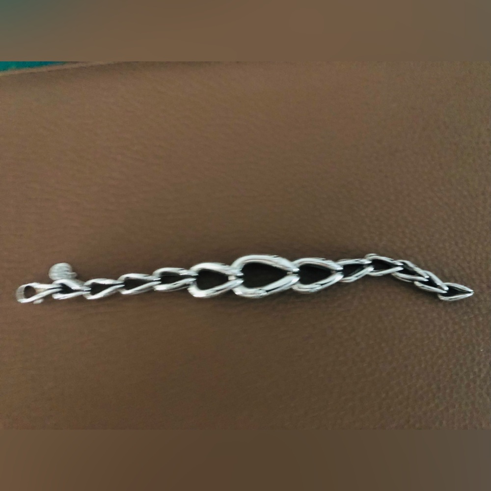 John hardy silver bracelet for his Bamboo collection. 7”long
